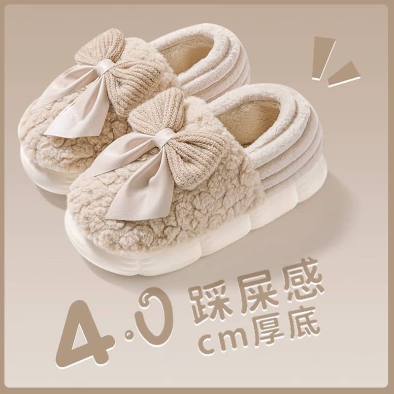 Women's Closed-Back Cotton Slippers 2025 Winter New Indoor Home Warm Plush Maternity Cotton Shoes for Women Winter