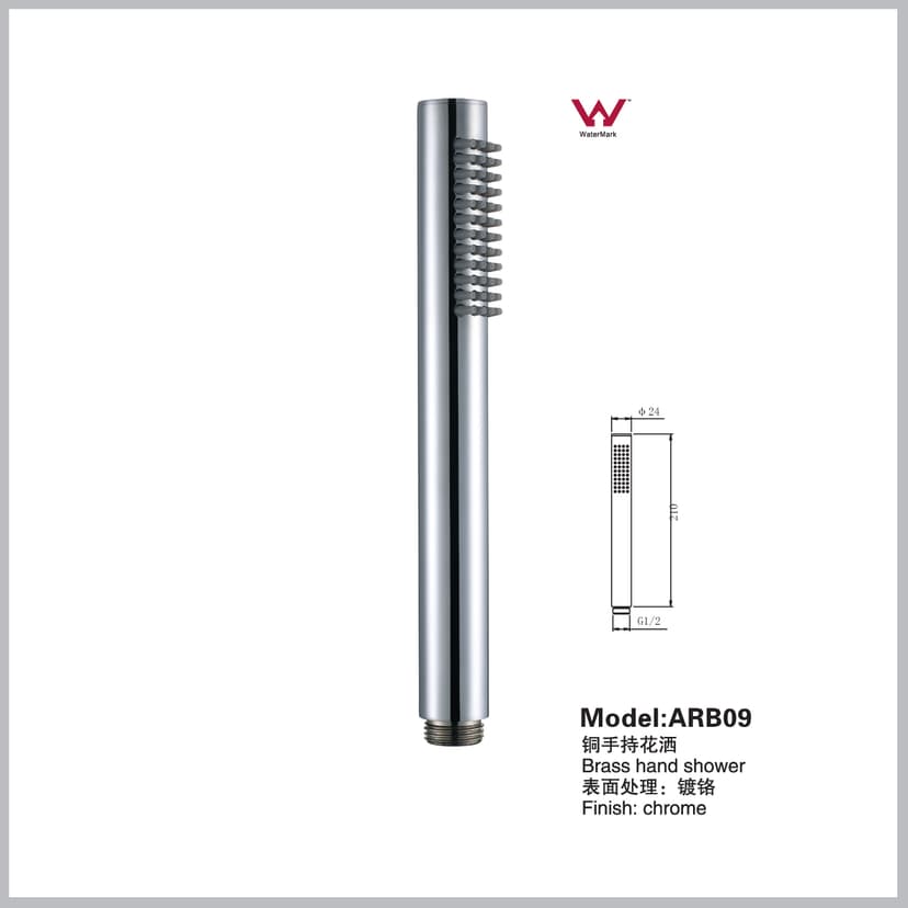 Household Shower Head Bracket for Bathroom, Handheld Showerhead, Single-Head Universal Water-Saving All-Copper Pressurized Square Type