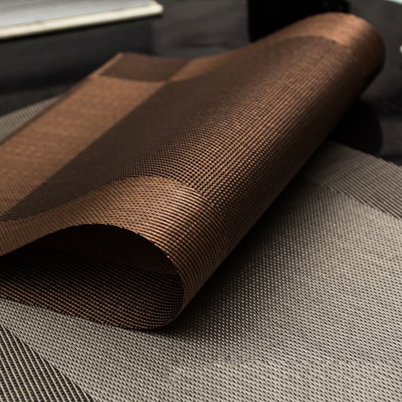 Western-Style Pvc Heat Insulation Mat, European-Style Thickened Dining Table Mat, Rectangular Simple Plate Mat, Bowl Mat, Coaster, Washable and Quick-Drying