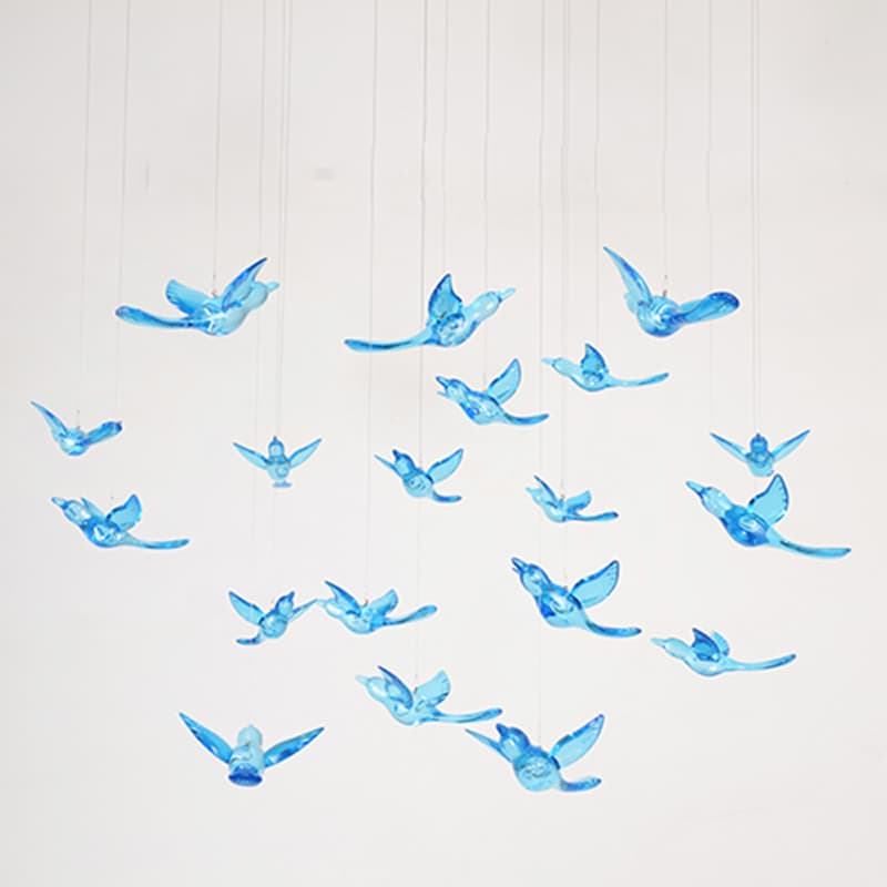 Factory Direct Sales Acrylic Bird Aerial Hanging Decorations, Ceiling Decoration for Engineering Projects, Seasonal Display Hanging Ornaments for 4S Stores
