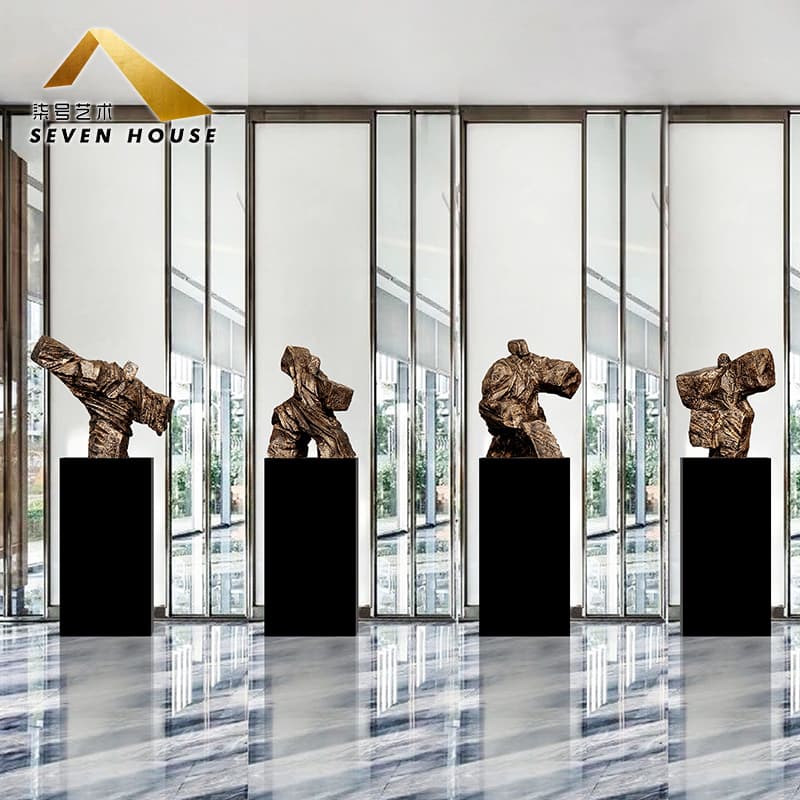 No. 7 Sculpture Artwork Tai Chi Figure Ornament Hotel Sales Office Corridor Aisle Floor Sculpture Soft Decoration