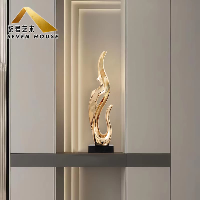 Light Luxury High-End Abstract Sculpture Ornaments, Art Works, Living Room Partitions, Entrance Halls, Home Villas, Floor-Standing Decorations