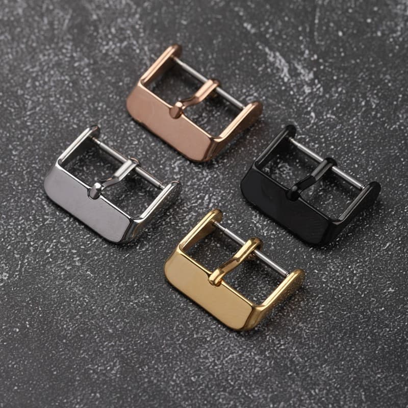 316L Stainless Steel Watch Buckle Stainless Steel Pin Buckle Watch Strap Accessories 18 20 22 24mm Polished Buckle Genuine Leather Watch Strap Buckle