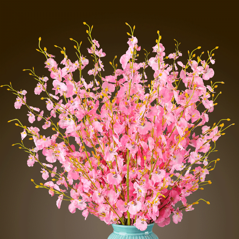 Dancing Orchid Artificial Flowers, High-Quality Fake Flowers, Anti-Realistic Flower Arrangements, Silk Flowers for Decorating Living Room, Dining Table Bouquets, Floral Arrangements