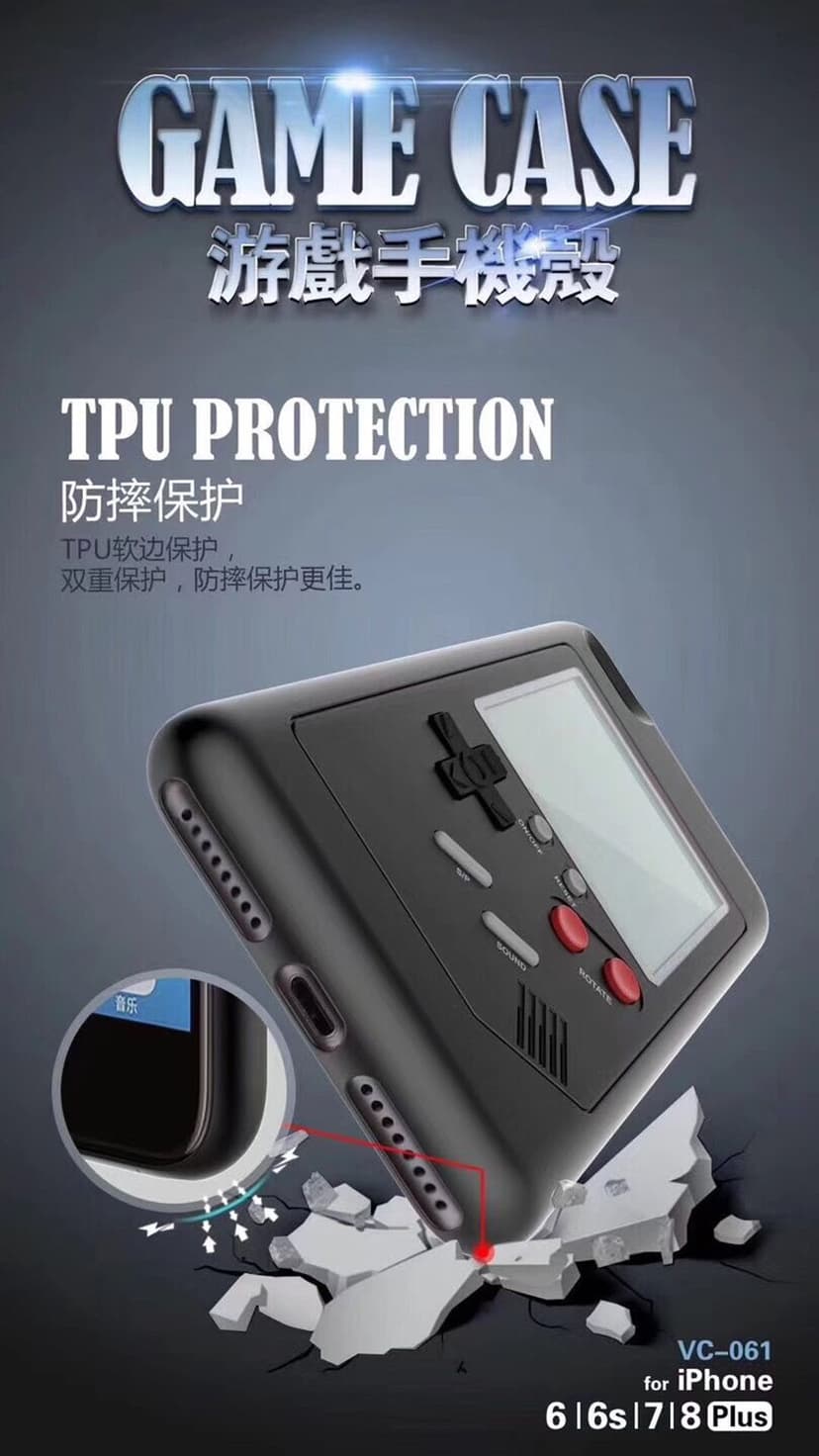 New Nostalgic Mobile Phone Case for 4.7/ 5.5inch Tetris Game Phone X Adult Stress-Relief Game Console