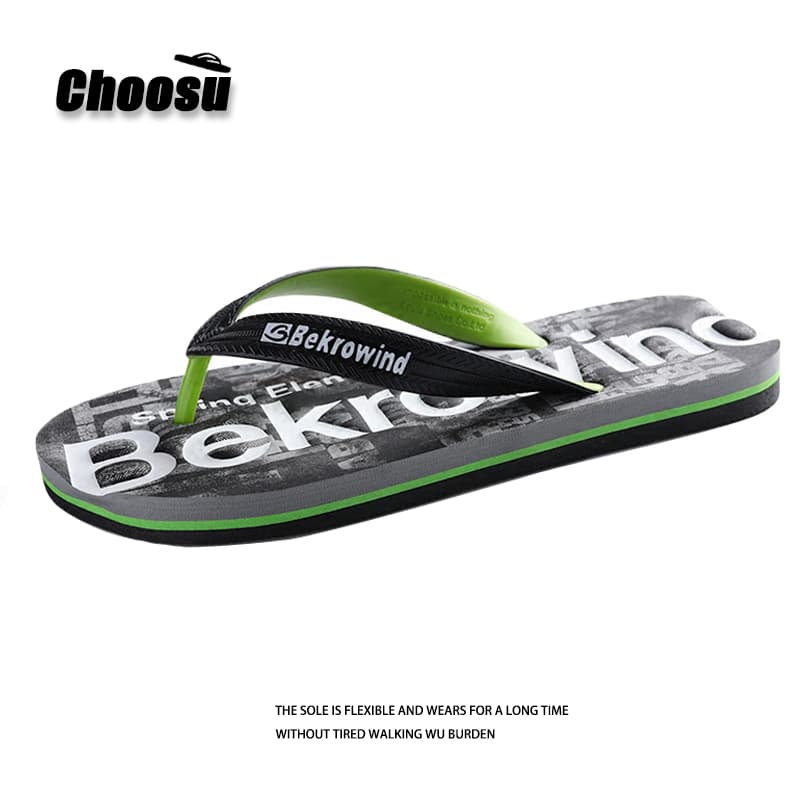 Slippers Men's Flip-Flops Summer Men's Flip-Flops for Outer Wear Korean Style Trendy Personalized Outdoor Non-Slip Beach Shoes Sandals and Slippers Trendy