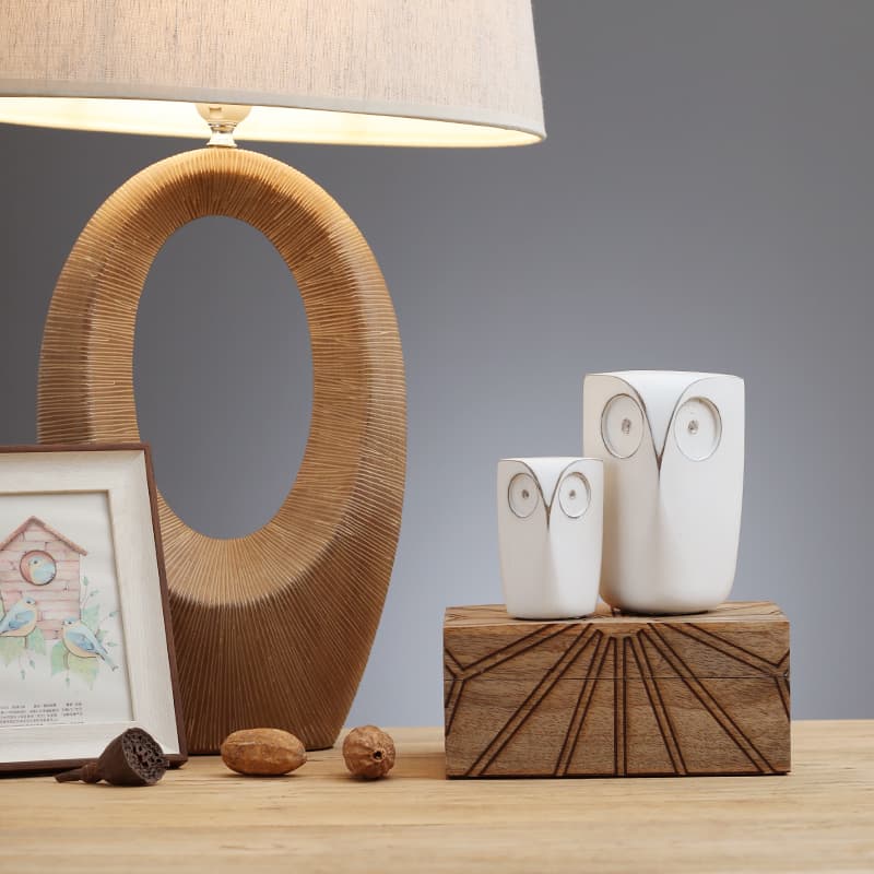 Cute Abstract Owl Figurine for Living Room Tv Cabinet, Entryway, Wine Cabinet, Bay Window, Creative Resin Home Decoration