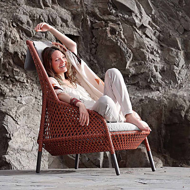 Outdoor Furniture Courtyard Garden Terrace Bean Bag Creative Casual Outdoor Rattan Chair Single Double Sofa Coffee Table Combination