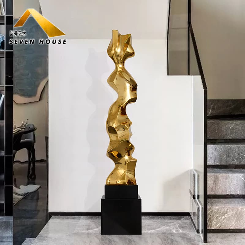Accessible Luxury Vertical High Sculpture Floor Decoration High-end Hotel Lobby Living Room Entrance Corridor Corridor Soft Decoration Artwork