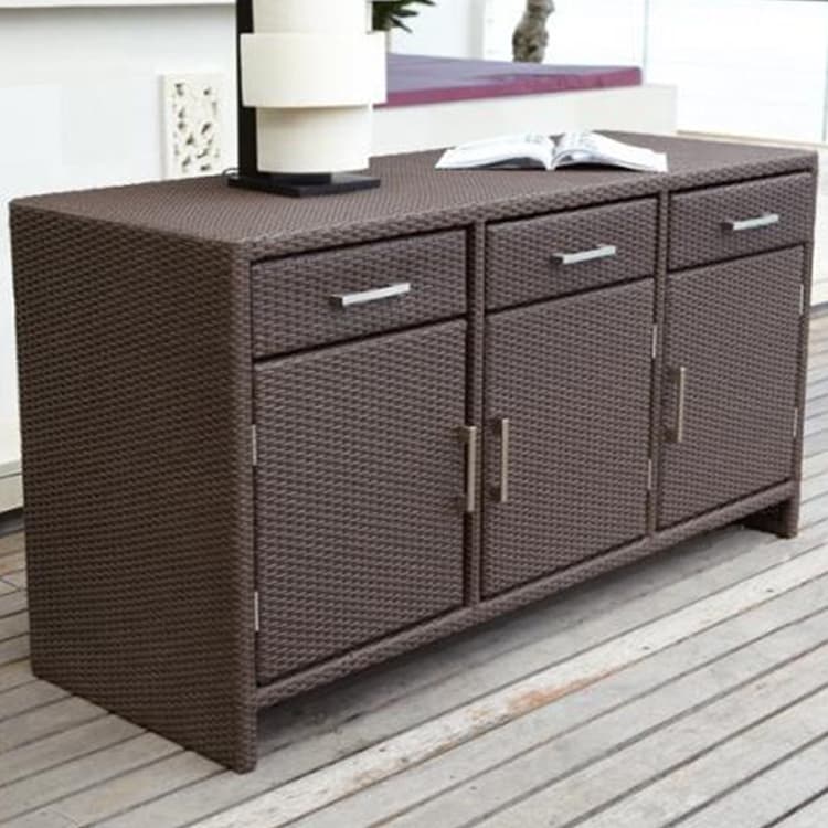 Rattan Balcony Storage Cabinet, Storage Locker, Utility Room, Outdoor Shoe Cabinet, Waterproof and Sun-Proof at the Entrance