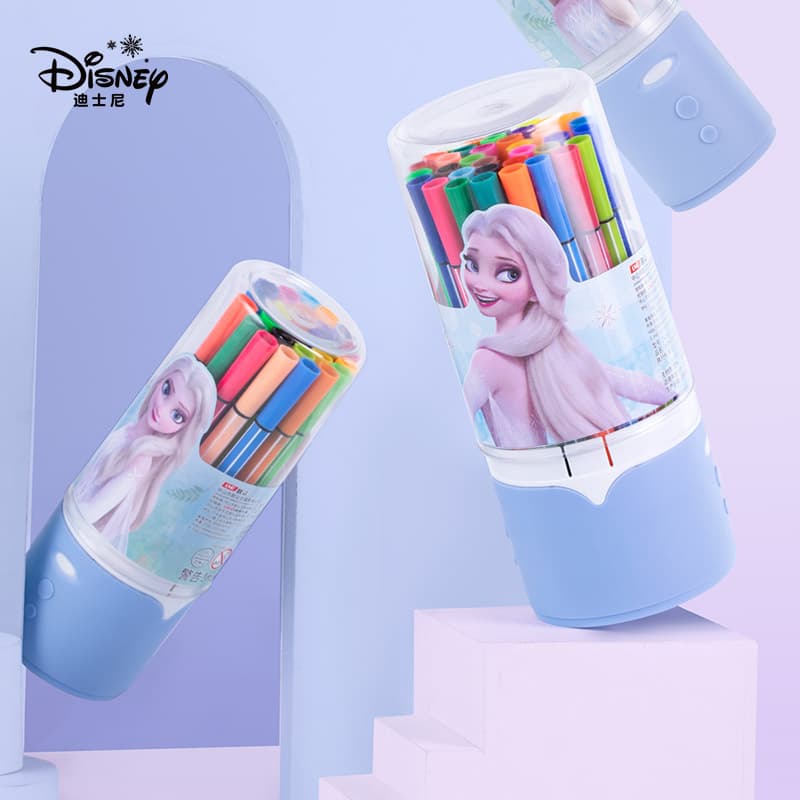 Disney Children's Watercolor Pen Set Kindergarten Baby Drawing Graffiti Pen Primary School Students Colored Pens Washable Painting Set