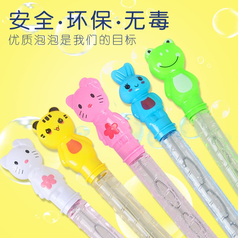 High-Quality Baby Cartoon Bubble Wand Without Water, 38cm, Including Bubble Water Refill Liquid, Kidsren's Bubble Blowing Toy