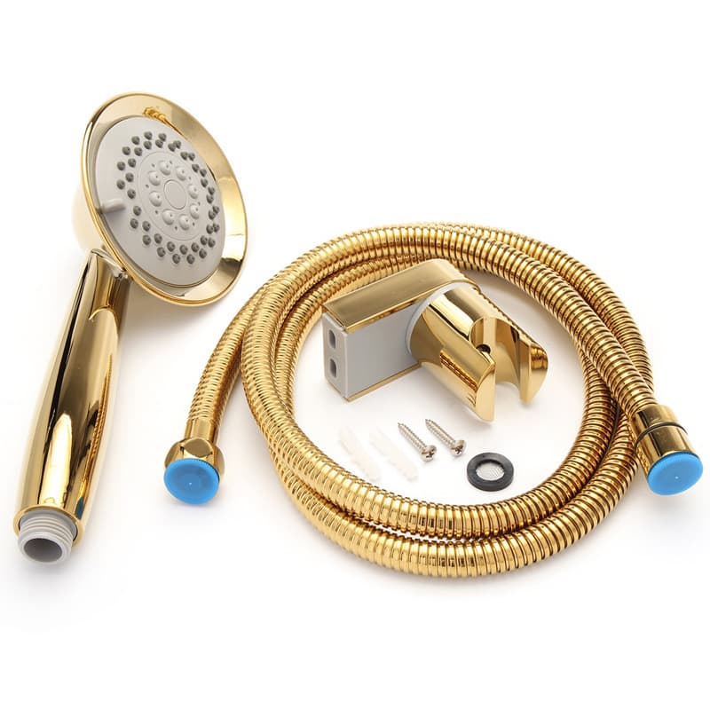Shower Head Bracket 8inch Gold-Plated Water-Saving Single Shower Head Abs High-Quality Hose Shower Base Accessories Bath