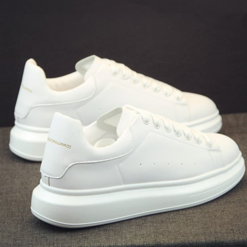 Couple's White Sneakers Men's 2021 New Trendy Shoes Sneakers Height-Increasing White Shoes Versatile Casual Leather Shoes White Shoes