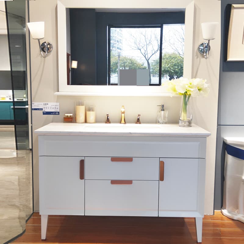 Scandinavian Oak Bathroom Cabinet Combination Modern Minimalist Washbasin Cabinet Toilet Washstand Bathroom Floor-stand