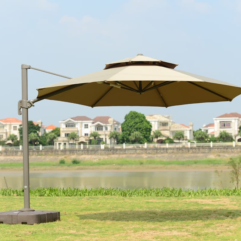Outdoor Roman Umbrella Courtyard Sunshade Milk Tea Shop Side Umbrella Outdoor Furniture Umbrella Cafe Foldable Parasol