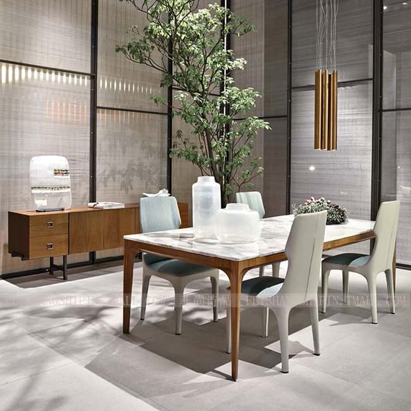 Italian Accessible Luxury Table Marble Long Table Hong Kong Square Table Minimalist Designer Table for Six