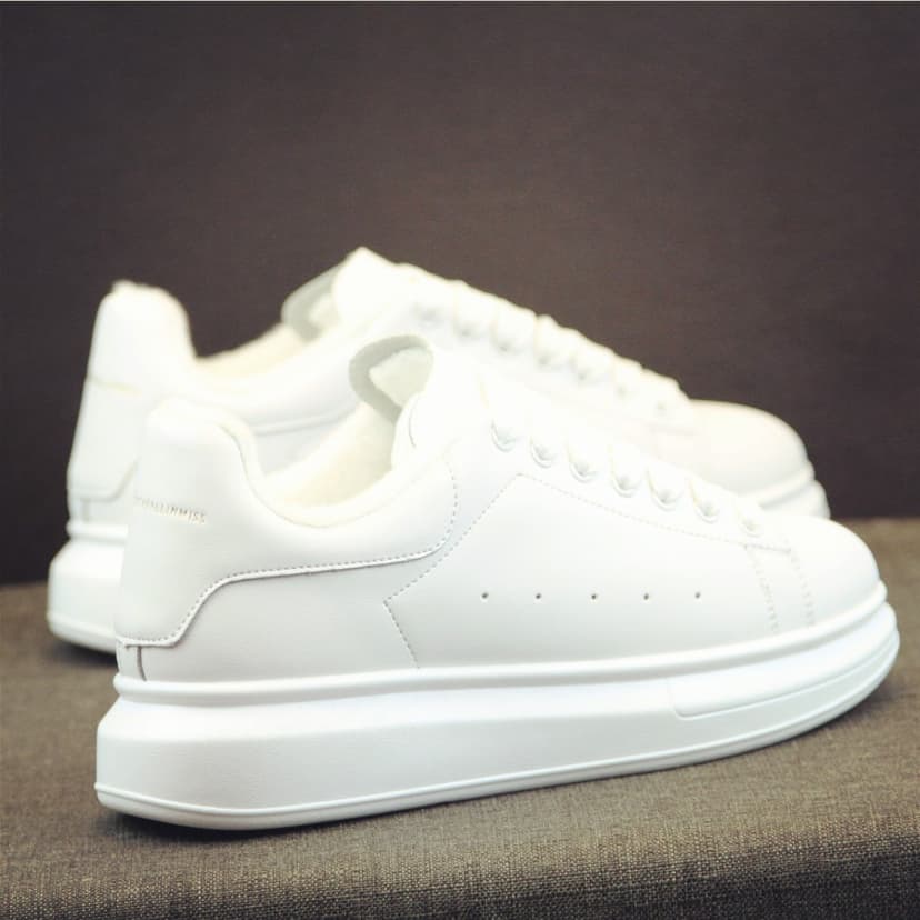 Men's Shoes, Autumn and Winter Cotton Shoes, Men's Trendy Shoes, Korean Style Fleece-Lined Sneakers, 2019 New Men's White Shoes, Sports Casual Shoes