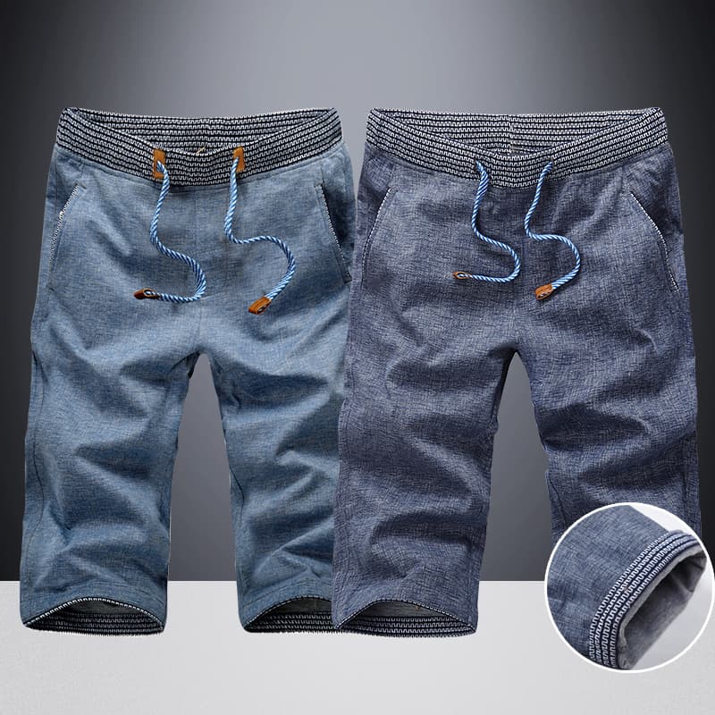 Men's Trendy 7/8 Shorts, Summer Thin Loose-Fitting Sports Casual Slim-Fit Denim Five-Point Pants, Men's 7/8 Pants