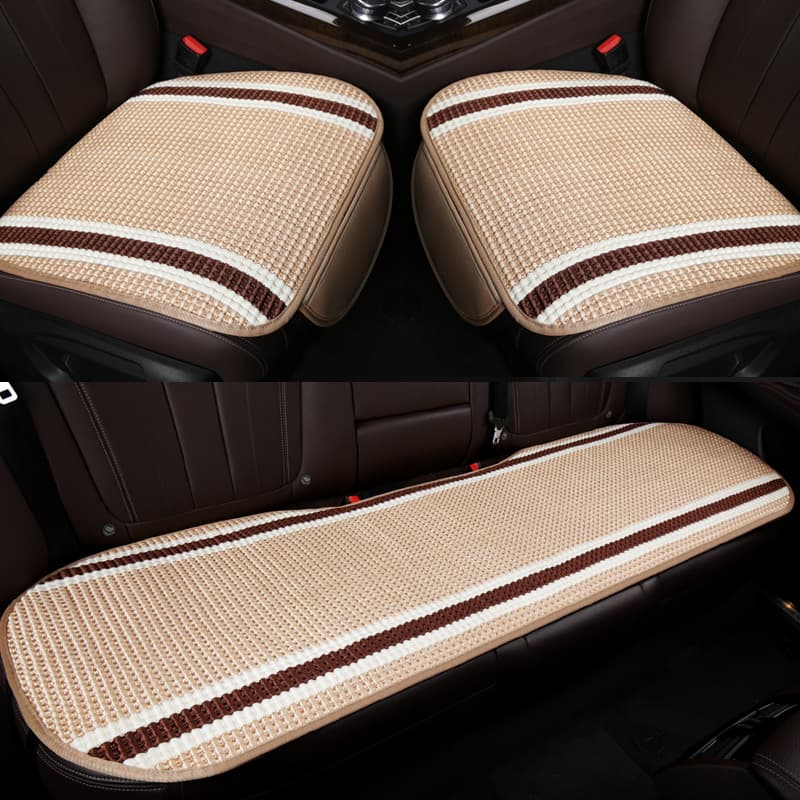 2019 Seat Cushion Four-Season Non-Slip Ice Silk Car Seat Cover Rear Three-Piece Set for 19 Volkswagen Tucano Three-Seater Single Piece