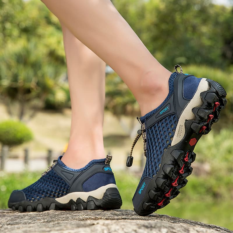 Men's Shoes, Summer Breathable and Anti-Odor Sports Shoes, Mesh River-Tracing Shoes, Non-Slip Outdoor Casual Shoes, Men's Father's Shoes