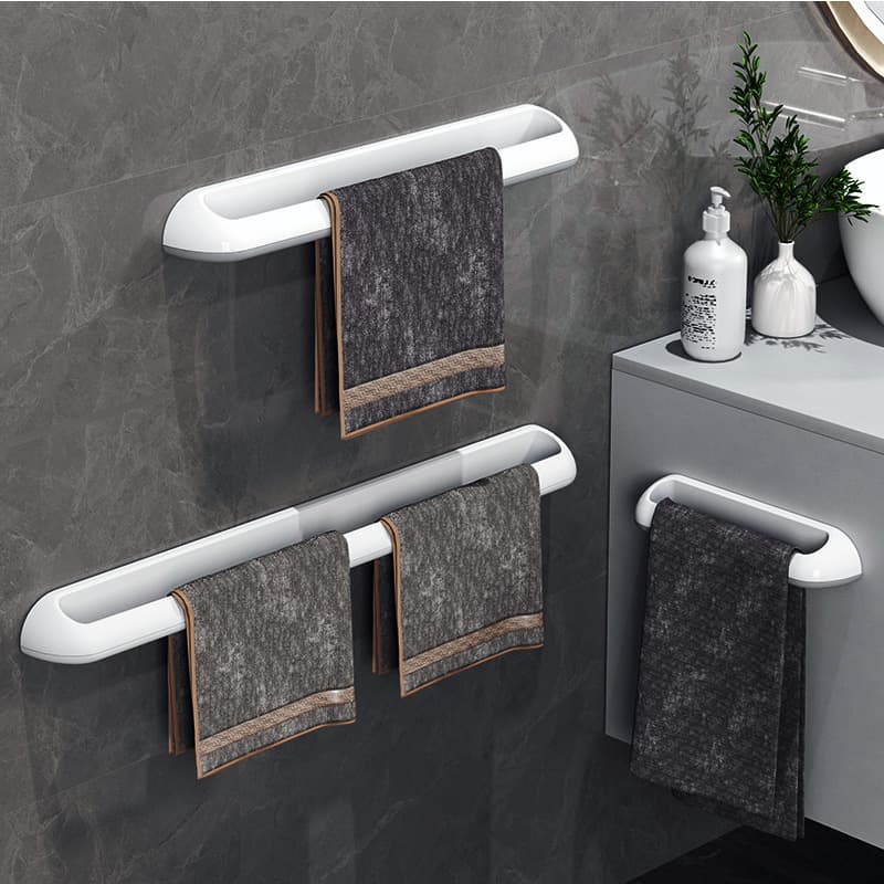 Towel Rack, No-Drill Bathroom Suction Cup Hanger, Bath Towel Rack, Nordic Simple Creative Single Rod Towel Bar