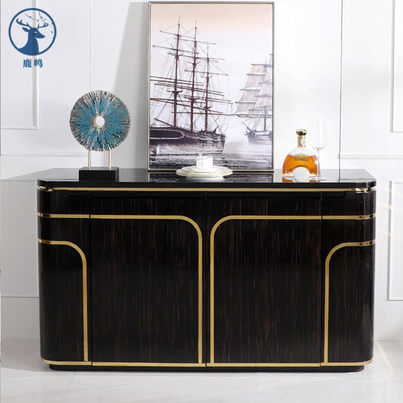 Modern Accessible Luxury Solid Wood Sideboard Living Room Entrance Cabinet Italian Post-modern Minimalist Living Room Dining Room Storage Cabinet Floor Cabinet