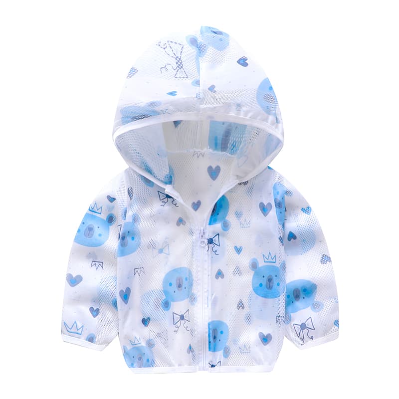 Children's Sun Protection Clothing, Ultra-Thin Breathable Skin Clothing for Small and Medium-Sized Kidsren, Boys and Girls, Beach Anti-Uv Long-Sleeved Jacket