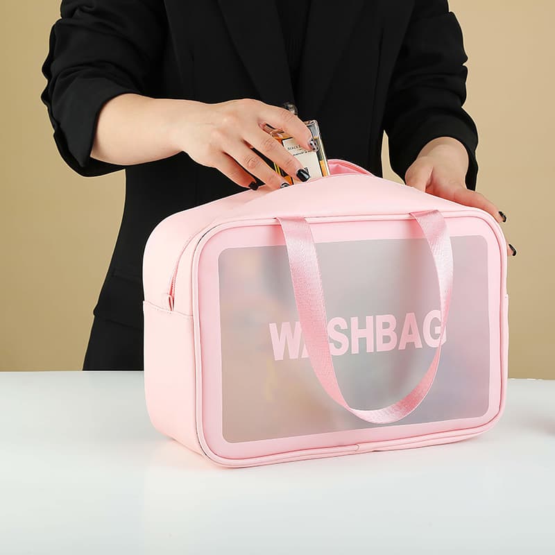 Internet Celebrity Makeup Bag ins Trendy Large Capacity Portable Women's Travel Transparent Waterproof Toiletry Bag Storage Bag Handbag