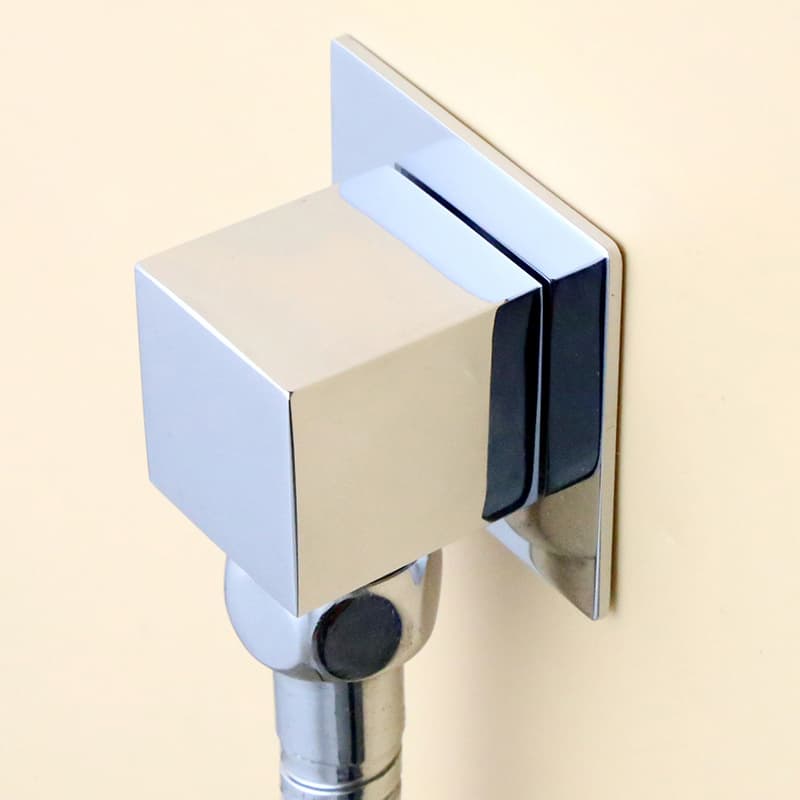 In-Wall Concealed Adapter 1/2 Inch External Thread Square Copper Handheld Shower Hose Connector Shower Elbow Wall Connector