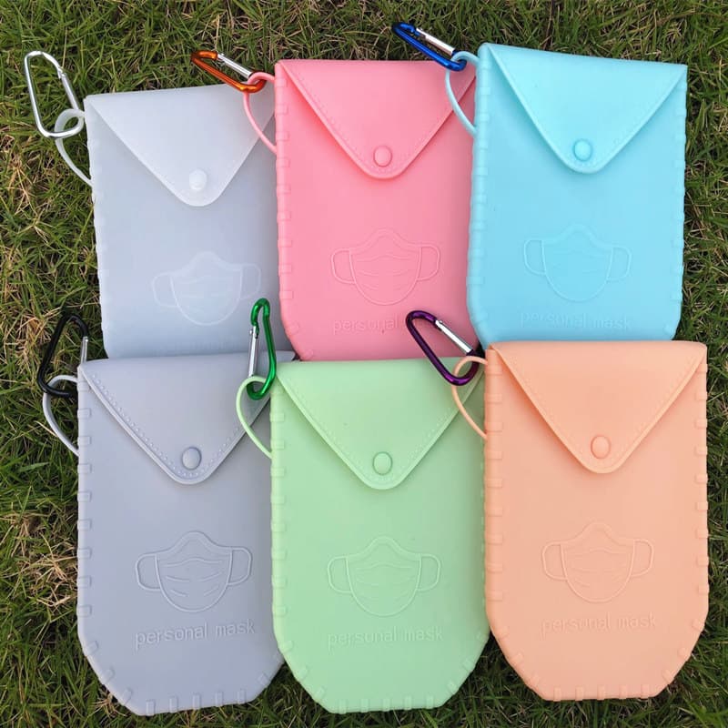 Mask Box Storage Case Portable Carry-On Pouch for Children and Students to Hold Face Masks, a Temporary Storage Bag
