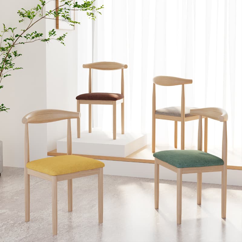 Chair with Backrest, Nordic Minimalist Style, Study Stool, Desk Chair, Student Study Dormitory Bedroom Home Dining Table Horn Chair