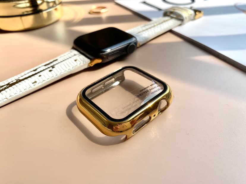 Tata | Textured Electroplated Shell and Film Integrated iWatch Protective Case Suitable for Apple Watch Pc All-Inclusive Hard Case