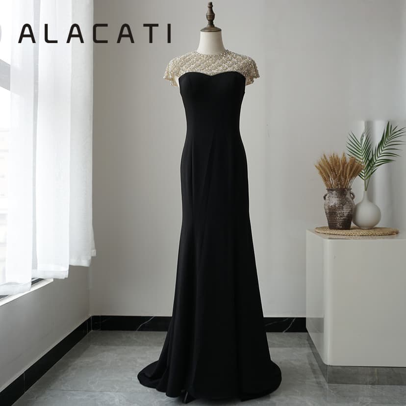 Group Purchase Price Alacati Evening Dress for Women 2020 New Style Simple Satin High-End Slimming Annual Meeting Toast Dress