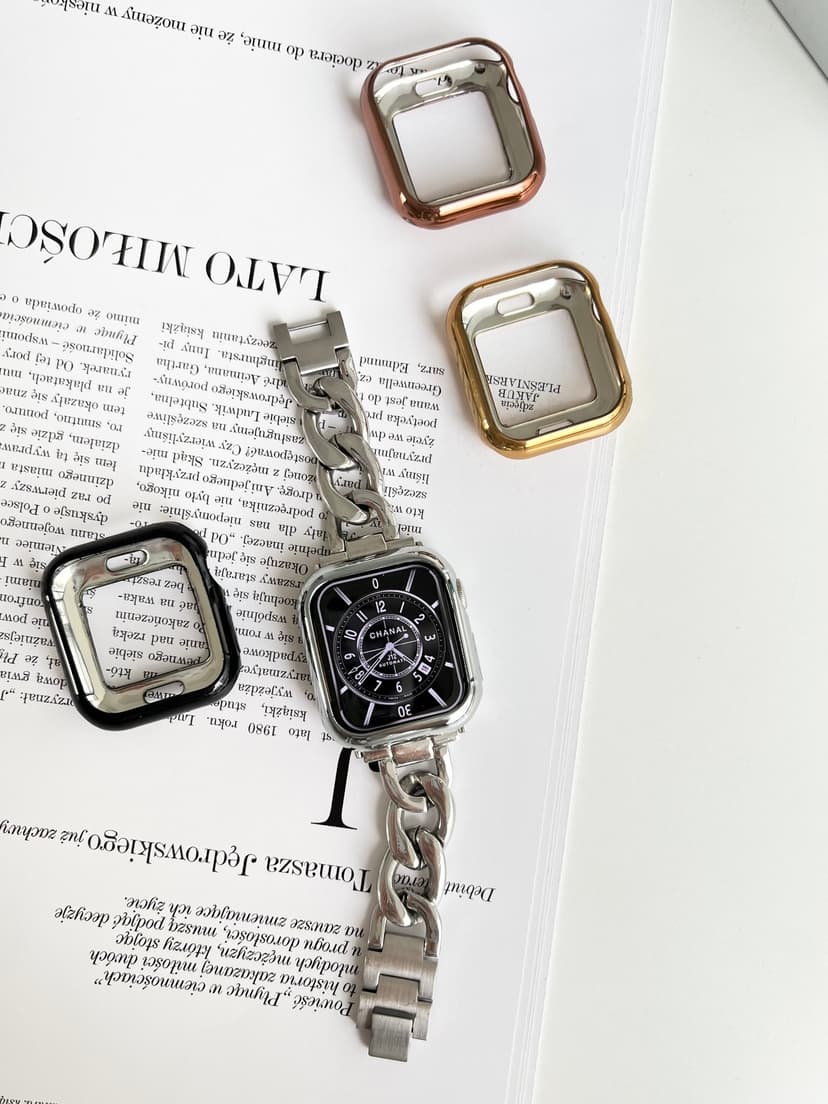 Tpu Electroplated Soft Shell Edge Protection Case Suitable for Apple Watch 10, 9, iWatch 3456Se87 Universal