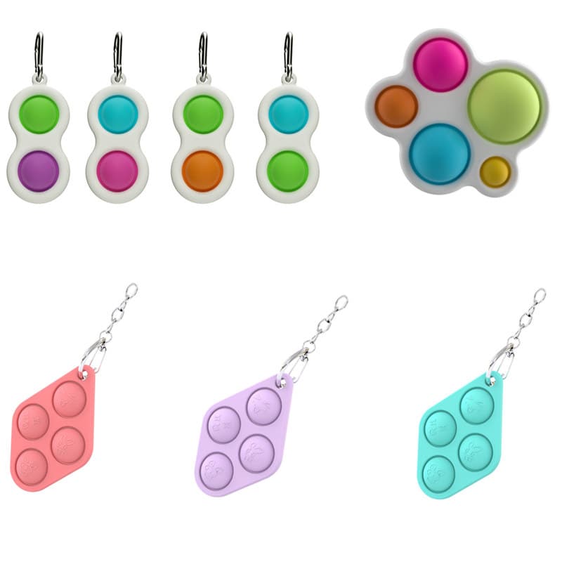 Finger Bubble Fun Mini Rodent Killer Keychain Stress Relief Keychain Fidget Dimple Toy