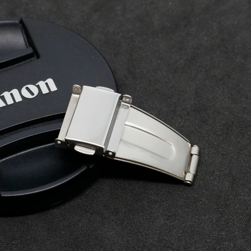 Universal Watch Buckle for Men and Women, Watch Strap with Steel Band, Stainless Steel Double Push-Button Folding Buckle, Aircraft Buckle, Spring Buckle Accessories