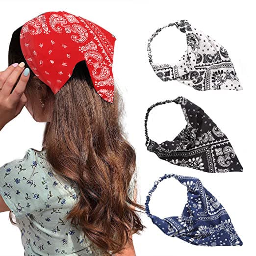 Elasticity Scarf Headband Women's Triangular Elastic Hair Band Headscarf Women's Silk Scarf