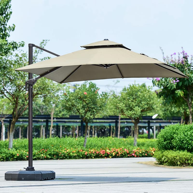 Outdoor Parasol Garden Umbrella 2.5m 3m Patio Outdoor Umbrella Sun Umbrella Square Security Booth Stall Round Umbrella