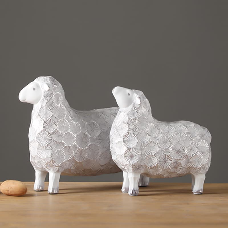 Sheep Figurine Mascot, Twelve Zodiac Signs, Light Luxury, Living Room, Wine Cabinet, Office, Creative Home Decoration, Crafts
