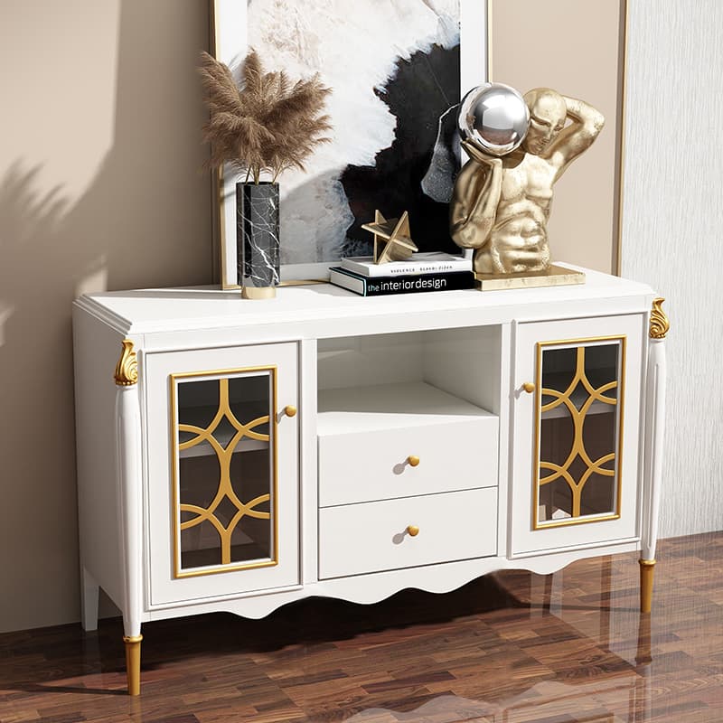 American Style Accessible Luxury Sideboard Minimalist European Style Restaurant Solid Wood Locker Living Room Entrance Entrance Entrance Cabinet Wine Cabinet