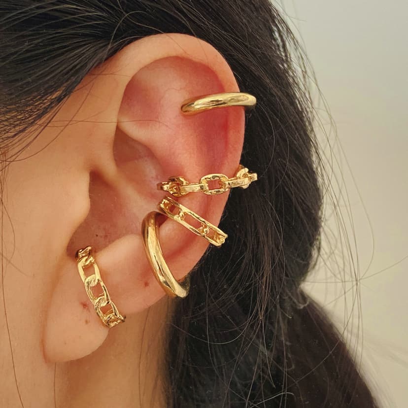 5PCs set Ear clip earrings women's Ear clip