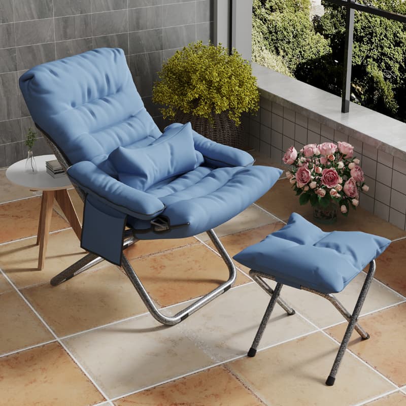 Foldable Chair for Lunch Break, Sunbathing Stool, Balcony Home Leisure Chair, Nap Office Recliner, Lazy Sofa