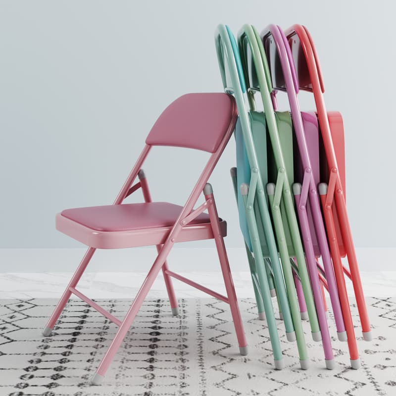 Folding Chair for Home Use, Stackable Stool, Chair with Backrest, Dormitory Chair for College Students, Office Chair, Mahjong Chair, Bedroom Dining Chair