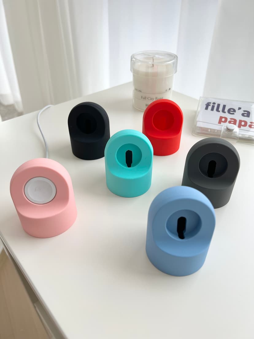 Bullet-Shaped Silicone Charging Stand Suitable for iWatch Watch Iwatch8765Se Universal Stand Storage Ornament