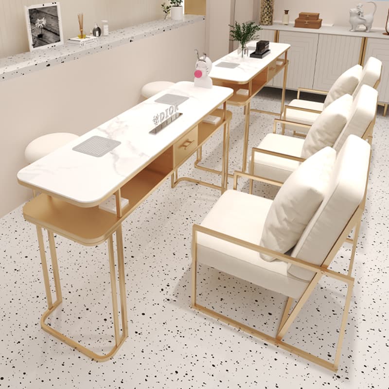 Zhongmin Shangpin Vacuum Cleaner Manicure Table and Chair Set Single, Double and Three Person Multi-Functional Manicure Table Full Set with Socket Wireless