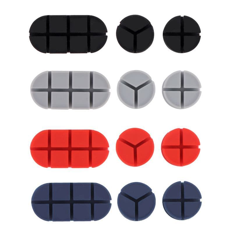 Silicone Cable Organizer Desktop Charging Cable Data Cable Storage Clip Data Cable Organizer Self-Adhesive Cable Fixer Cable Clip