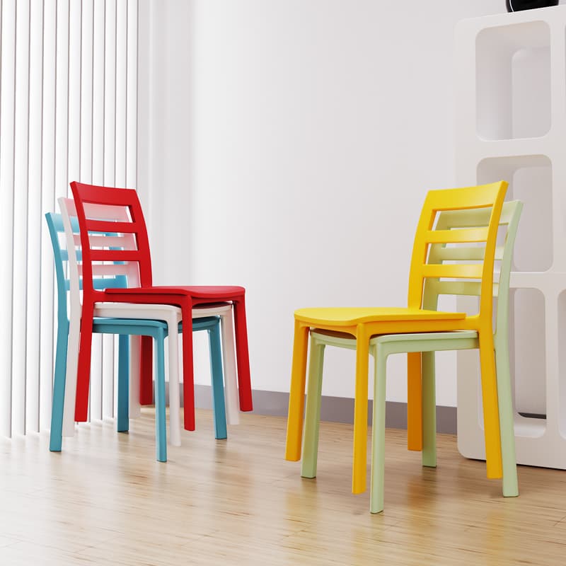 Plastic Chair with Backrest, Home Dining Chair, Modern Simple Thickened Dining Table Chair, Trendy ins Stackable Leisure Stool