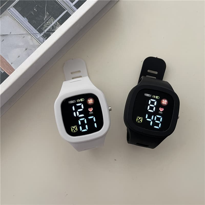 Square Niche Trendy Digital Display Watch for Men and Women, Middle and High School Students, Simple Elegant, Yunda Unicorn Digital Watch