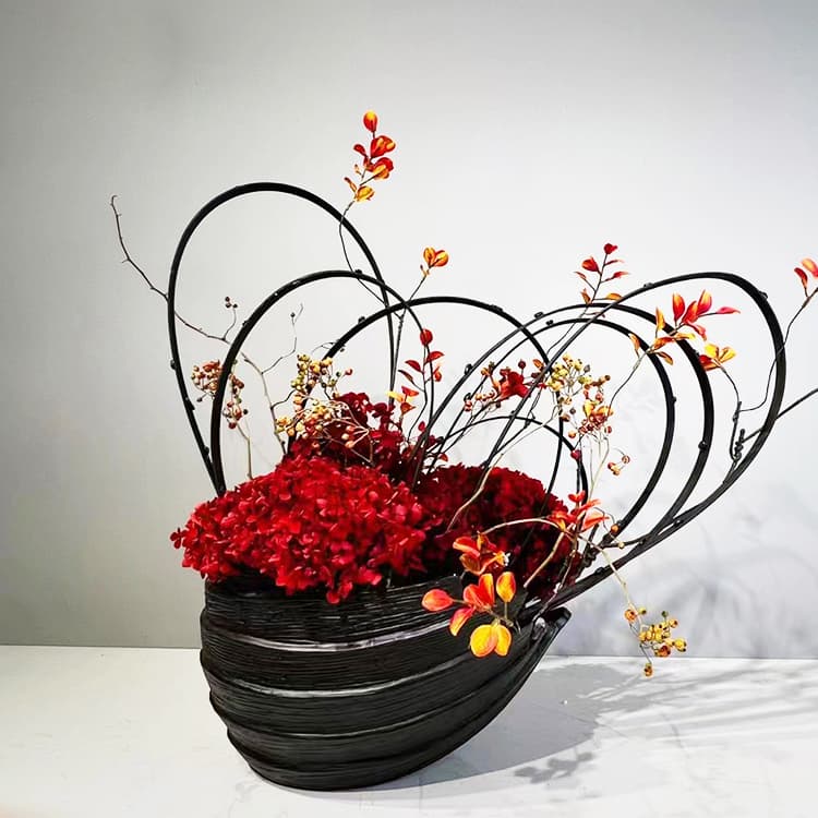 Creative Resin Vase Toothed Hotel Front Desk Desktop Floriculture Furnishings Home Model Room Decorative Ornaments